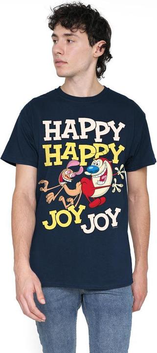 Actual product image Ren & Stimpy Mens Happy Happy Joy Joy T-Shirt (XL)