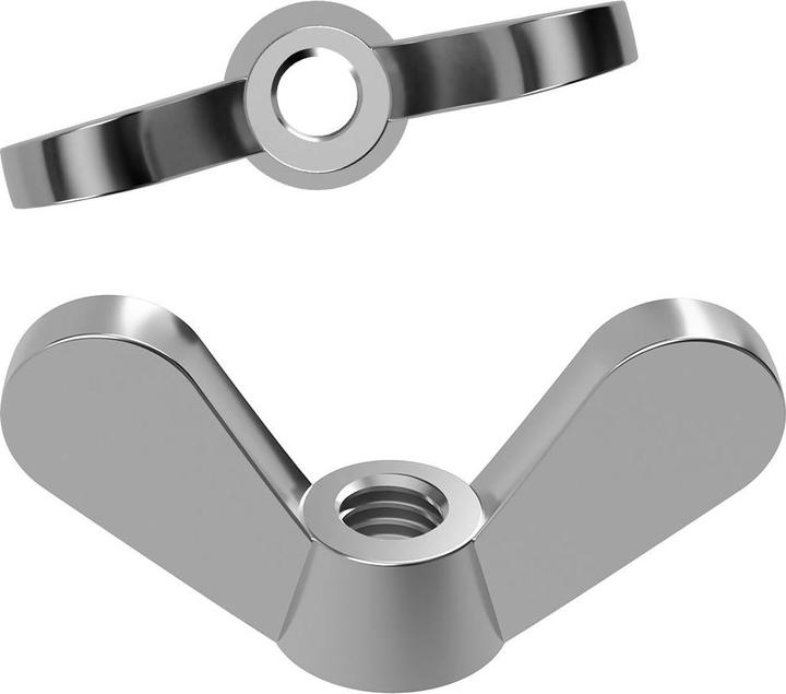 Actual product image Offgridtec Wing nuts M4 stainless steel A2 V2A 304 DIN315 15 pcs. (M6, M8, M5, M4, M16, M10, M3, M12)