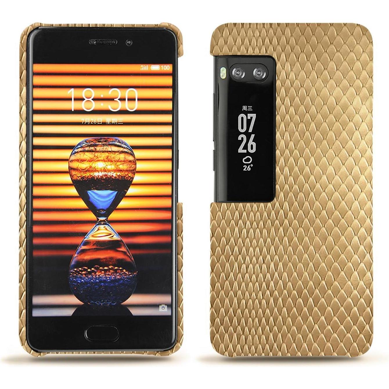 Noreve Lederschutzhülle (Meizu Pro 7), Smartphone Hülle, Beige