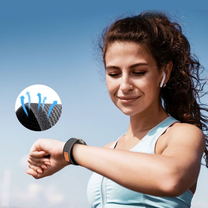 Actual product image Dux Ducis Sports Strap (44 mm, 45 mm, 42 mm, 49 mm, Nylon, Apple Watch Ultra, Apple Watch Series 2, Apple Watch Series 3, Apple Watch Series 1, Apple Watch Series 4, Apple Watch Series 5, Apple Watch Series 6, Apple Watch Series 7, Apple Watch Series 8, Apple Watch Series 9, Apple Watch SE, Apple Watch Ultra 2)