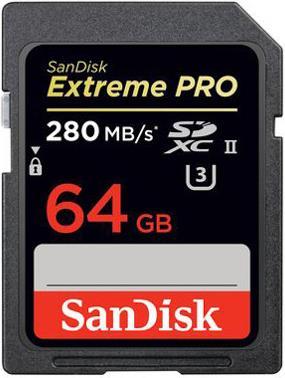 Produktbild Sandisk Extreme Pro SDXC UHS-II (64 GB, SDXC, U3, UHS-II)