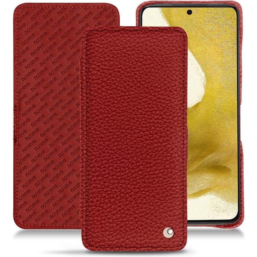 Noreve Lederschutzhülle horizontal (Samsung Galaxy S22), Smartphone Hülle, Rot