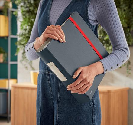 Actual product image Leitz Folder 180° Active Cosy 82 mm, Grey (A4, 82 mm, 1 Piece)