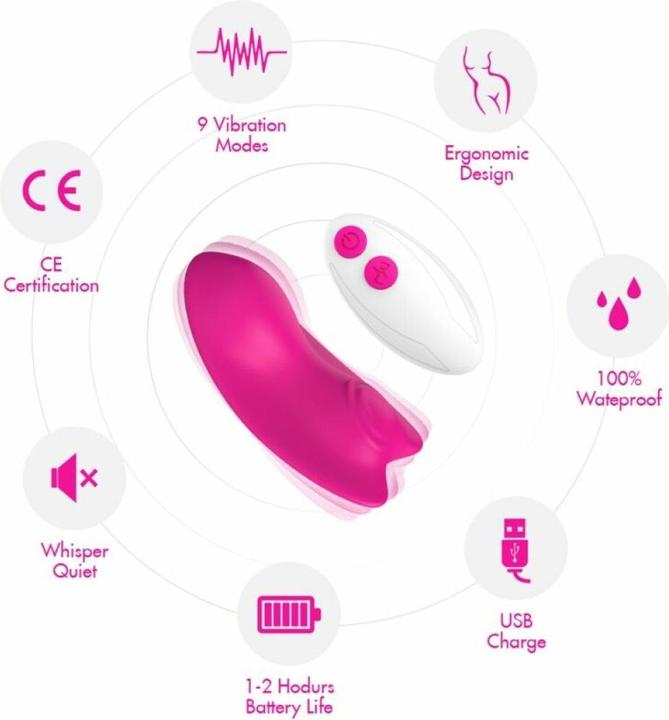 Produktbild Armony Butterfly Tragbares Höschen Vibrator Fernbedienung Rosa