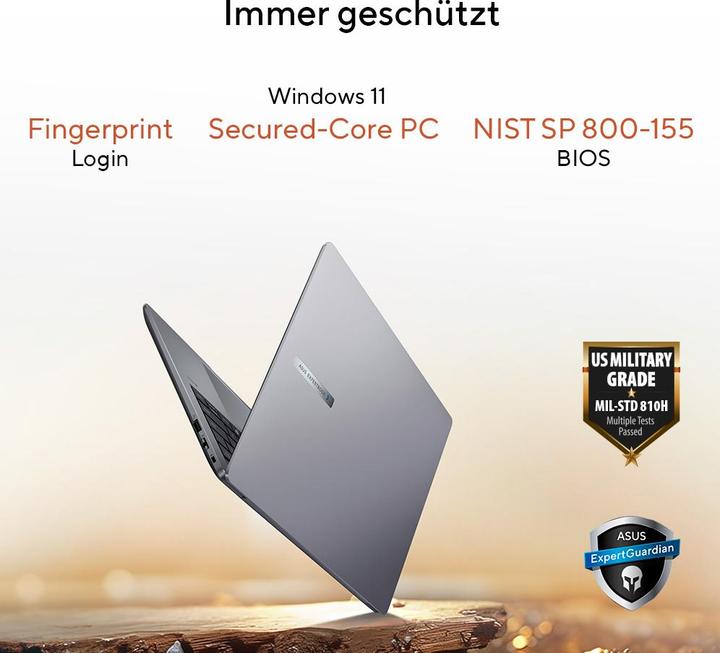 Produktbild ASUS ExpertBook PM3 14" AI R5-330 16 512 PM3406CKA-LY0281X W11P (14", 512 GB, 16 GB, DE)