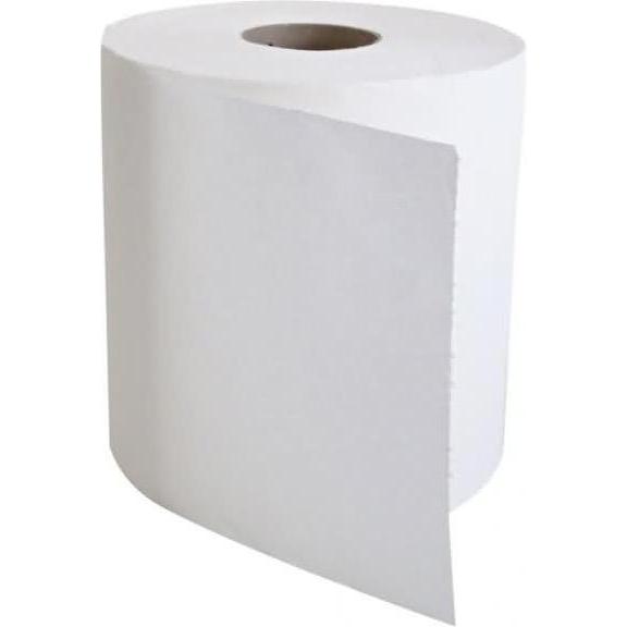 Hygostar Papierhandtuchrolle Aussenabwicklung Zellstoff 2-lagig DM 19cm hochweiss VE=6 Rollen, Haushaltspapier, Weiss