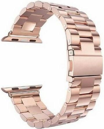 Actual product image pasek Metal Apple Watch 42/44/45mm różowo złoty/pink gold (Stainless steel)