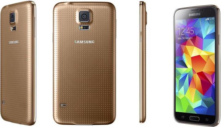 Actual product image Samsung Galaxy S5 (16 GB, Gold, 5.10", 4G)