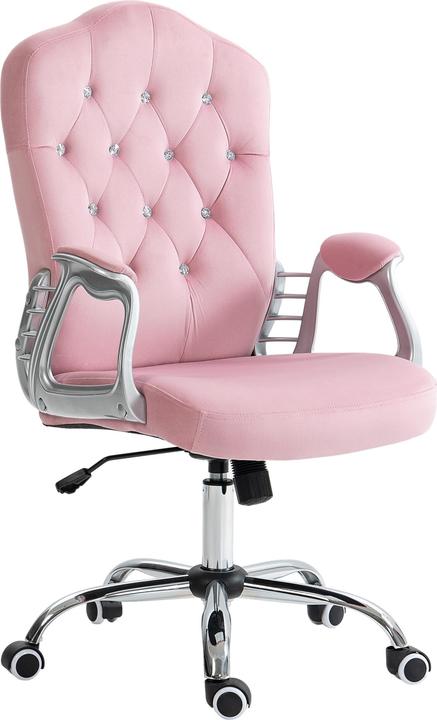 Produktbild Vinsetto Bürostuhl Polyester, Stahl Rosa (47 - 57 cm)