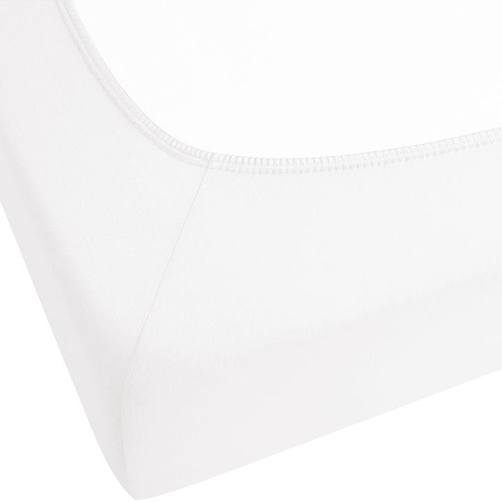 Produktbild Beliani Spannbettlaken Baumwolle weiss 140 x 200 cm JANBU (140 x 200 cm)