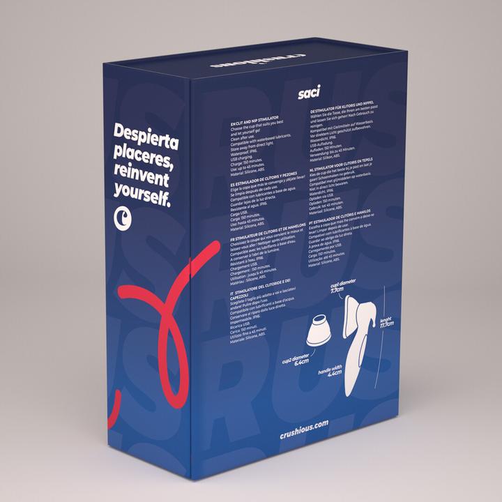 Image du produit Crushious Saci - Clitoral and Nipple Stimulator with Suction - Red