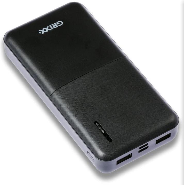 Produktbild Grixx Powerbank 15000mAh Power Delivery Micro USB & USB-C Black (15000 mAh, 55.50 Wh)