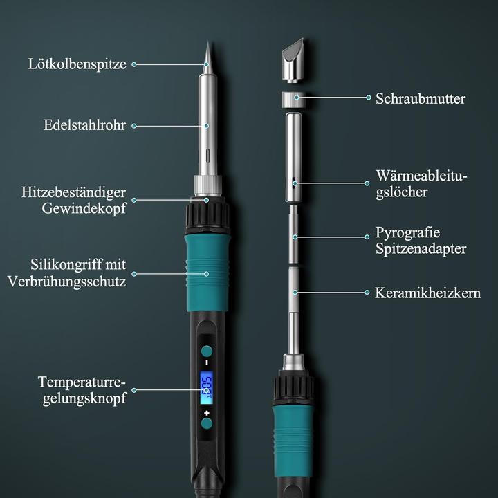 Actual product image Aozoy Brandmalerei Lötkolben-Set 60W