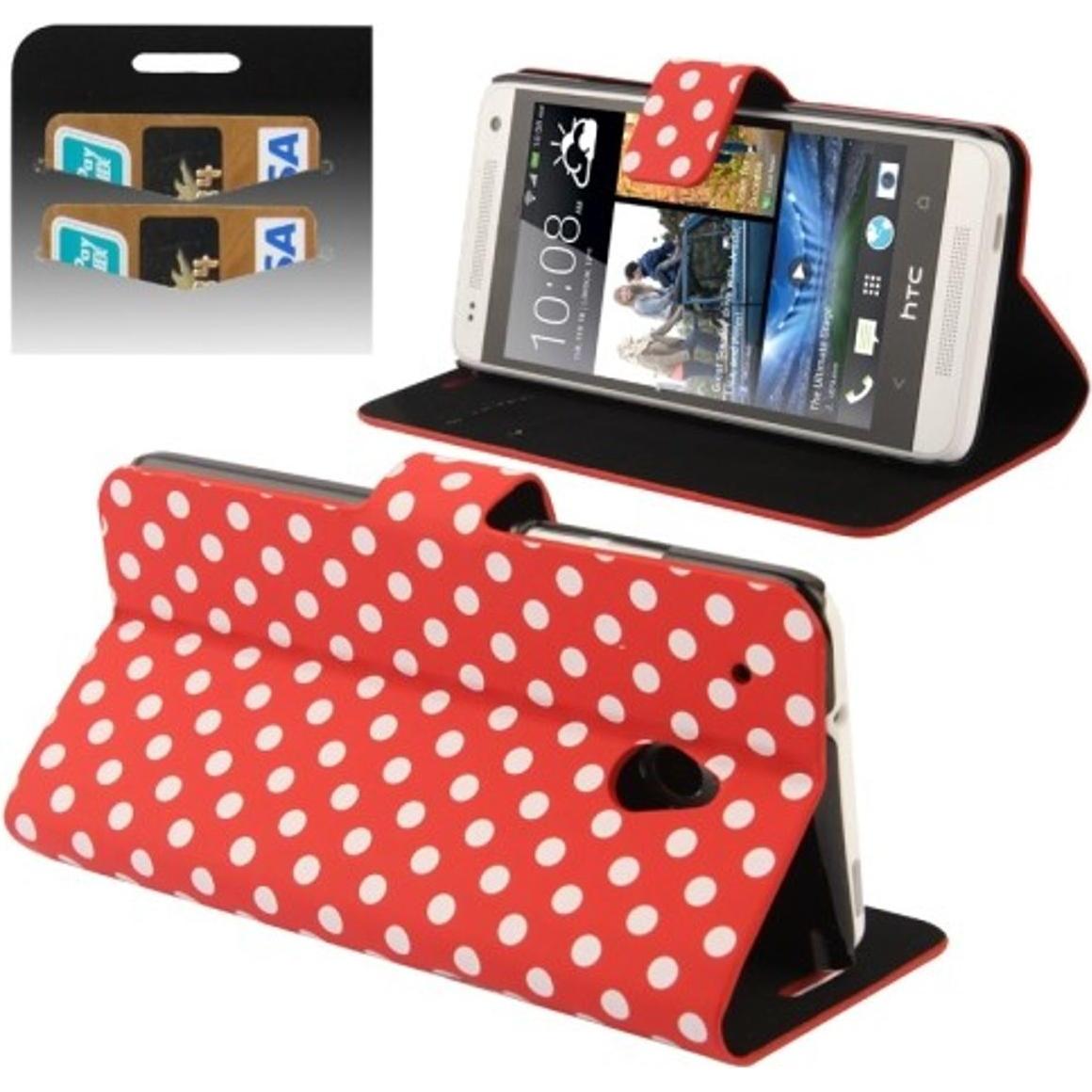 Thumbnail - König Design Schutzhülle Handytasche (Flip Quer) für Handy HTC One mini M4 Rot / Weiss (HTC One Mini), Smartphone Hülle,...