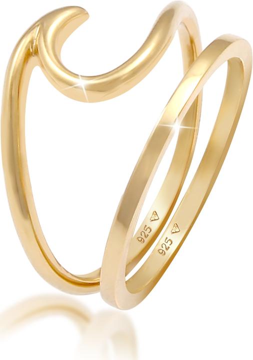 Image du produit Elli Set de 2 design vagues (58, Argent 925)