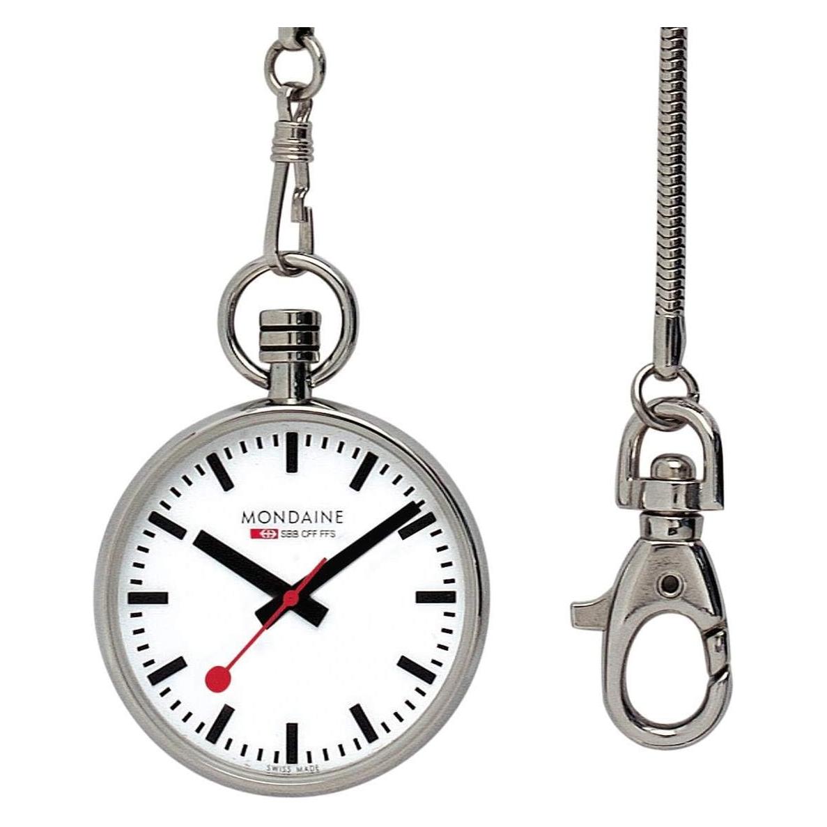 Mondaine, Armbanduhr, Taschenuhr, Silber, (Analoguhr, Swiss Made, Taschenuhr, 43 mm)