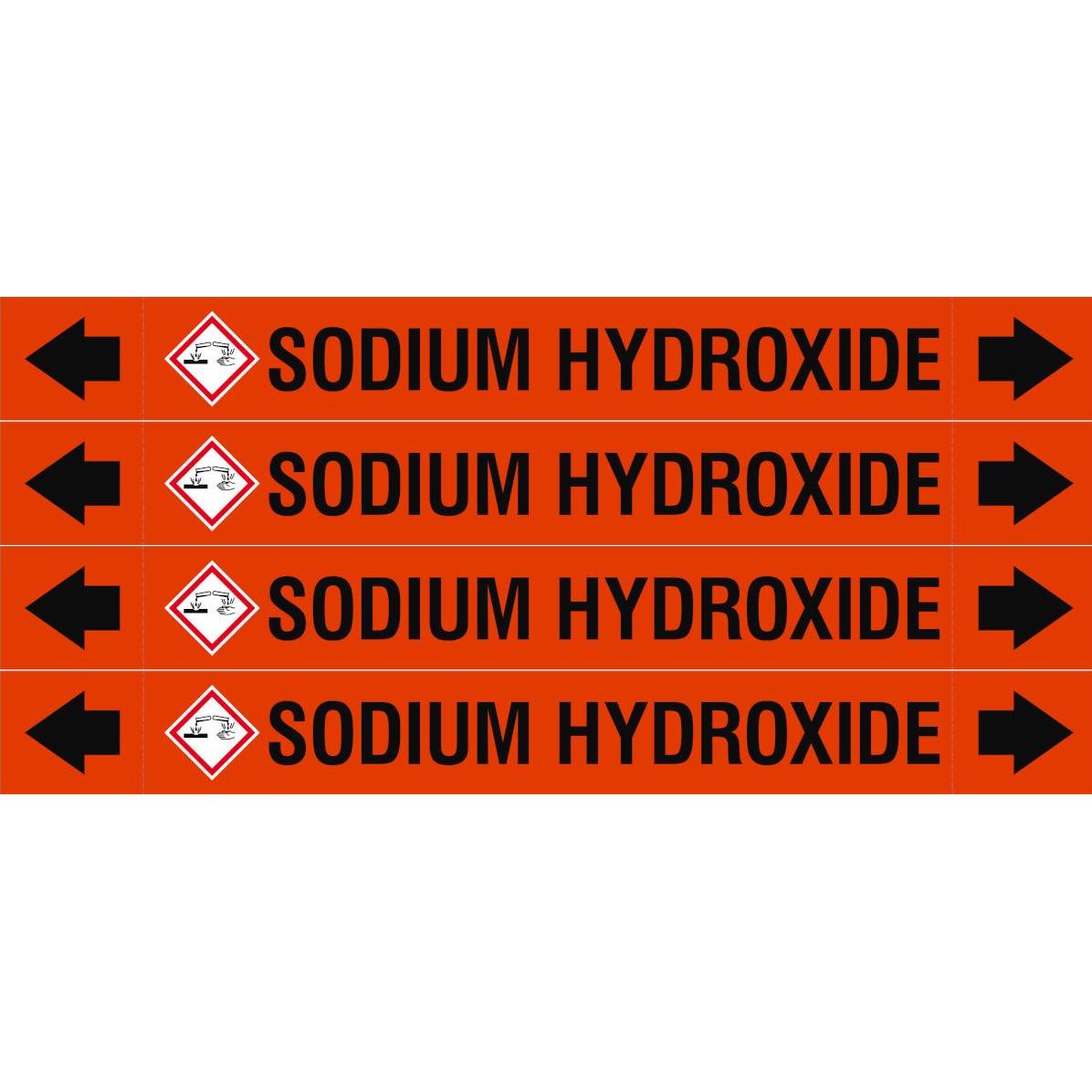 Brady ASME - Rohrmarkierer - Sodium Hydroxide (312852)
