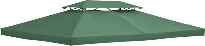 Swisshandel24 Ersatzdach Pavillondach für Metallpavillon Gartenpavillon Partyzelt Gartenzelt Polyester 3x4m Grün (1200 cm, 1200 cm)