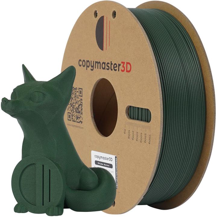 Actual product image Copymaster3D PLA Carbon Filament for 3D Printer, 1.75 mm, Green (Carbon, 1.75 mm, 1000 g, Green)