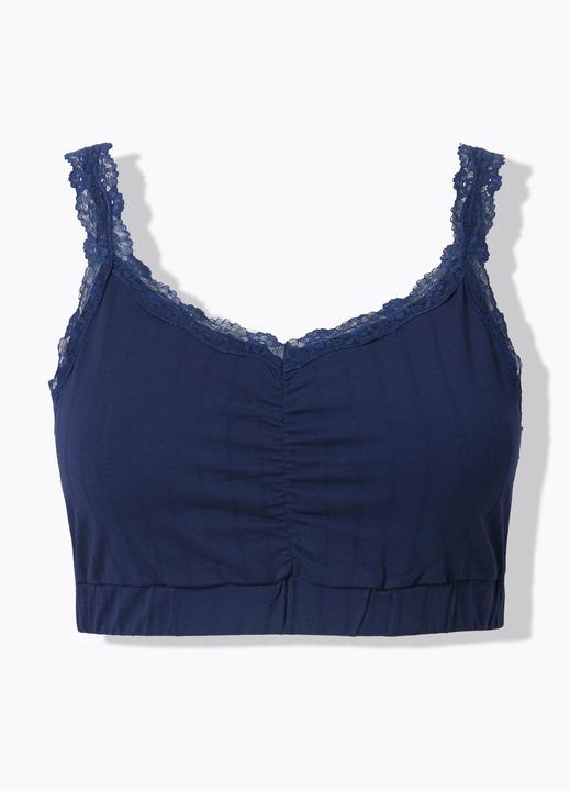Immagine prodotto Ulla Popken Bustier in confezione doppia con orli con pizzo e jersey a punto ajour (Confezione da 2, 60 H)
