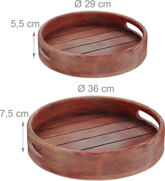 Produktbild Relaxdays 2-tlg. Tablett-Set