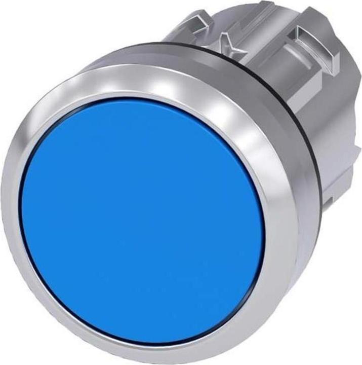Produktbild Siemens Pushbutton, 22mm, round, metal, blue