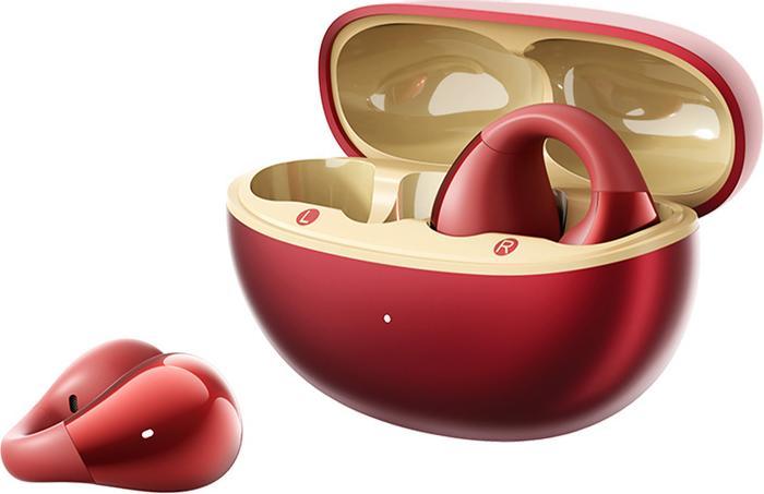 Actual product image QCY Crossky Clip C30S Headphones (red) (No noise cancellation, 40 h, Wireless)