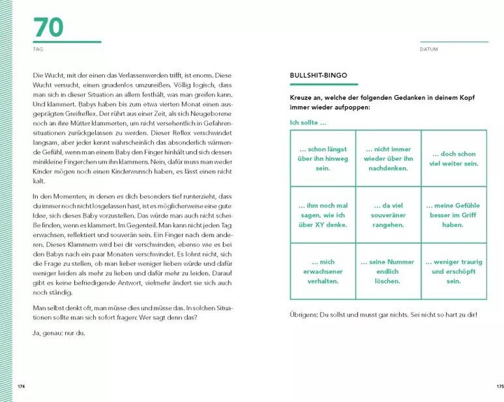 Produktbild Liebeskummer bewältigen in 99 Tagen (Deutsch, Michèle Loetzner, 2020)