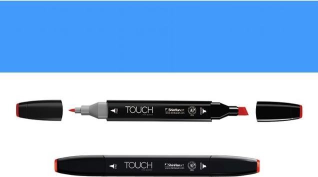 Actual product image Shinhan Felt tip pen 75 Dark Blue Light double pointed (1x)