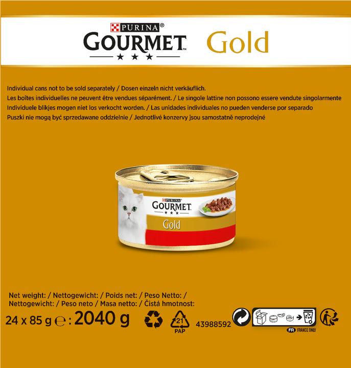 Produktbild Gourmet Gold (Senior, Adult, 96 Stk., 8160 g)