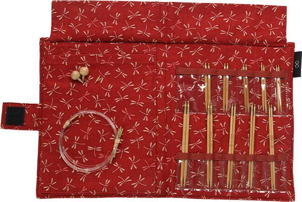 Actual product image Seeknit Needle set interchangeable needle tips Koshitsu 2.25 - 3.25 mm 5 & 10 cm Red
