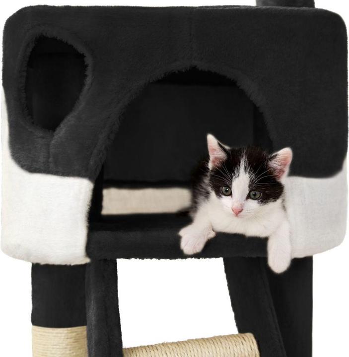 Image du produit tectake Arbre à chat Hansi (260 cm, Noir, Blanc)