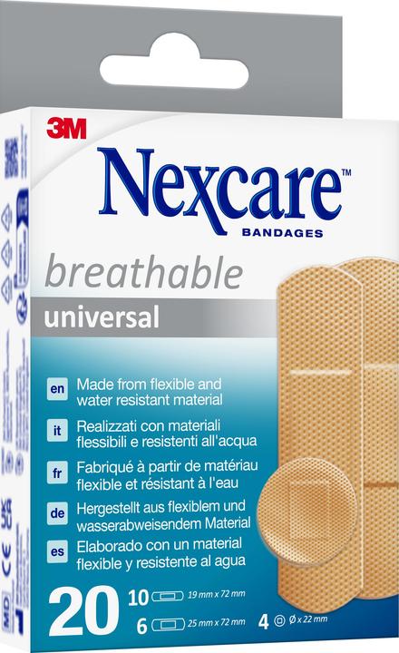 Produktbild Nexcare Breathable Universal Pflaster (20x)