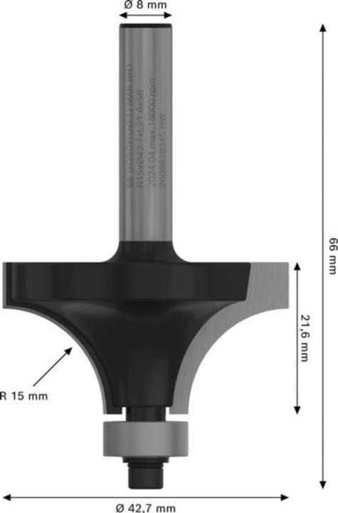 Produktbild Bosch Professional Zubehör Abrundfräser