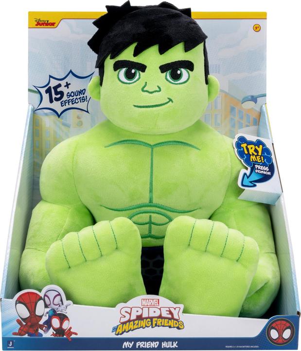 Actual product image Disney Spidey - My Friend Hulk Feature Plush (SNF0325) (12 cm)