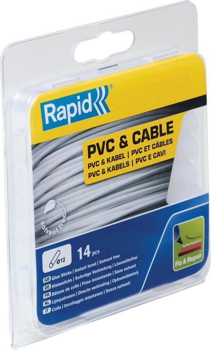 Actual product image Rapid PVC & cable glue sticks Ø12x94mm 14 pieces