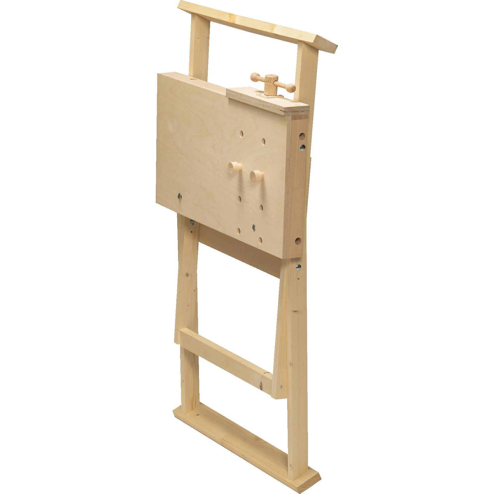 Pebaro, Banco da lavoro, Banco da lavoro in legno pieghevole senza attrezzi (75 cm, 30 cm)