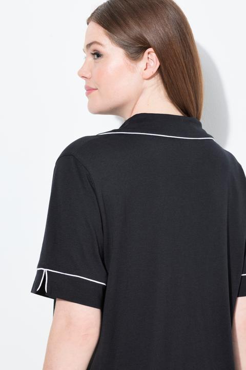 Produktbild Ulla Popken Pyjama, Zierpaspeln, Reverskragen, Halbarm (62)