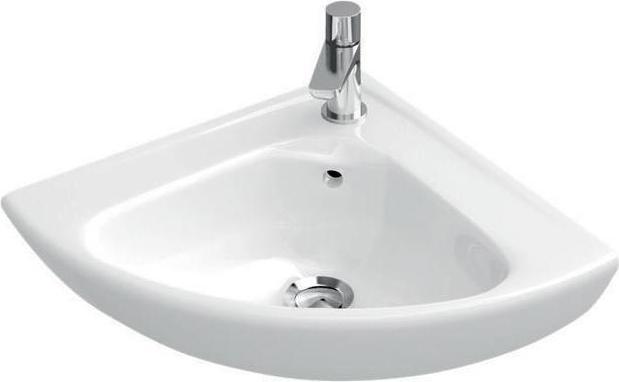 Villeroy & Boch V&B Lavamano angolare Compact O.NOVO 415 mm di lunghezza gambe con ÜL we C+ (450 mm, 550 mm)
