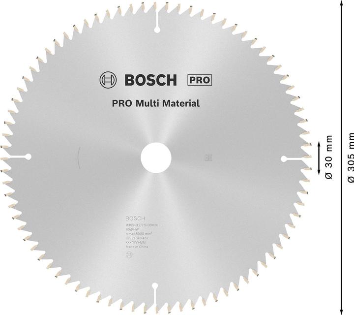 Immagine prodotto Bosch Professional Zubehör Lama circolare PRO Multi Material, 305 x 3,2 x 30 mm