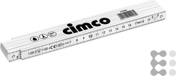 Actual product image Cimco Folding ruler, 10 links, length 2 m, mm adjustment on both sides, plastic (2 m)