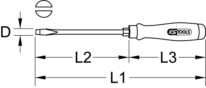 Actual product image KS Tools ERGOTORQUE WOODmax impact screwdriver (hexagon)