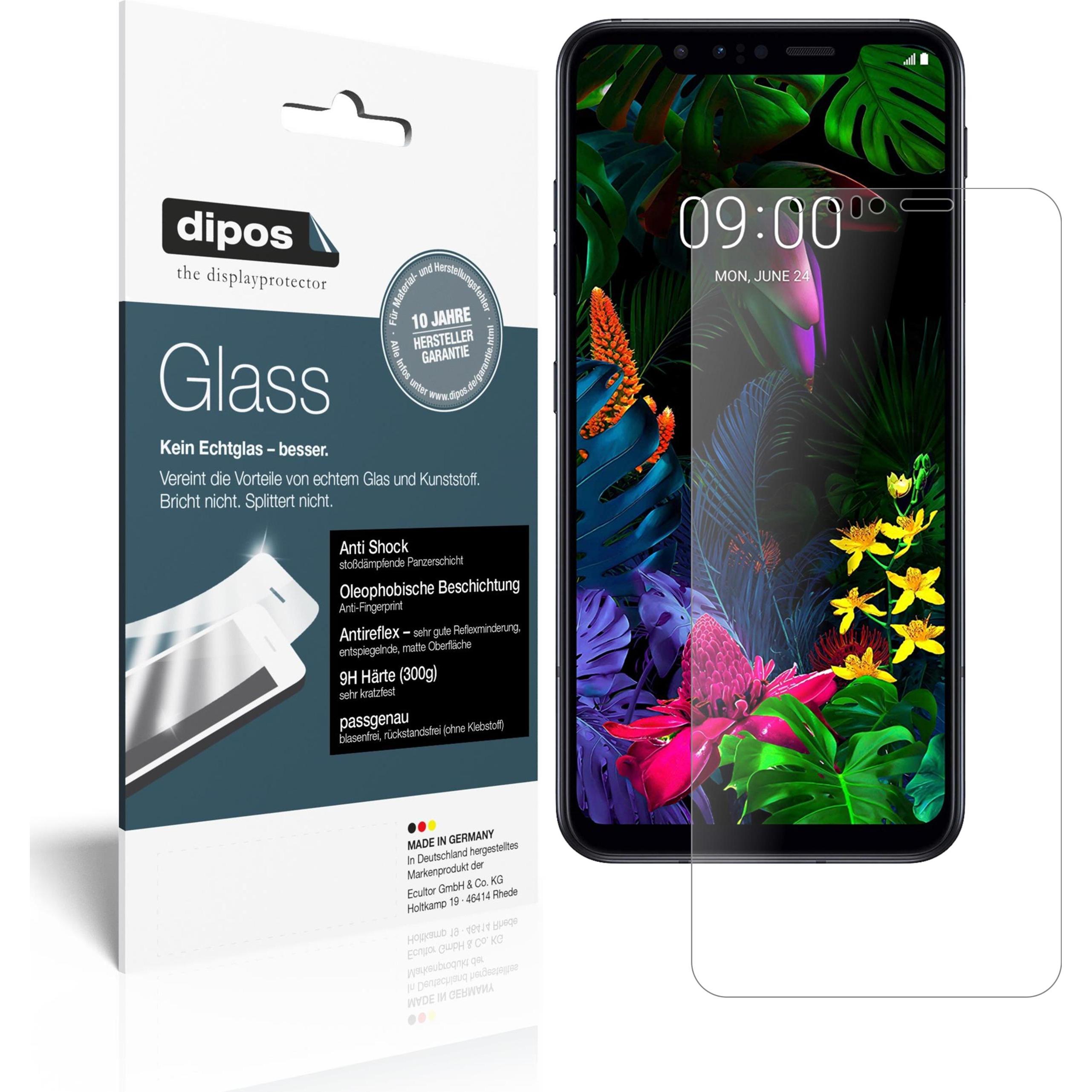 Dipos Displayschutz Anti-Shock (2 Stück, LG G8s ThinQ), Smartphone Schutzfolie, Transparent