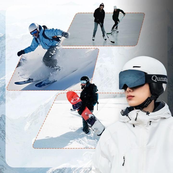 Actual product image Rockbros Other goods Qunature 10130003002 Ski Helmet with Earmuffs, Snowboard Size M - White (54 - 58 cm, M)