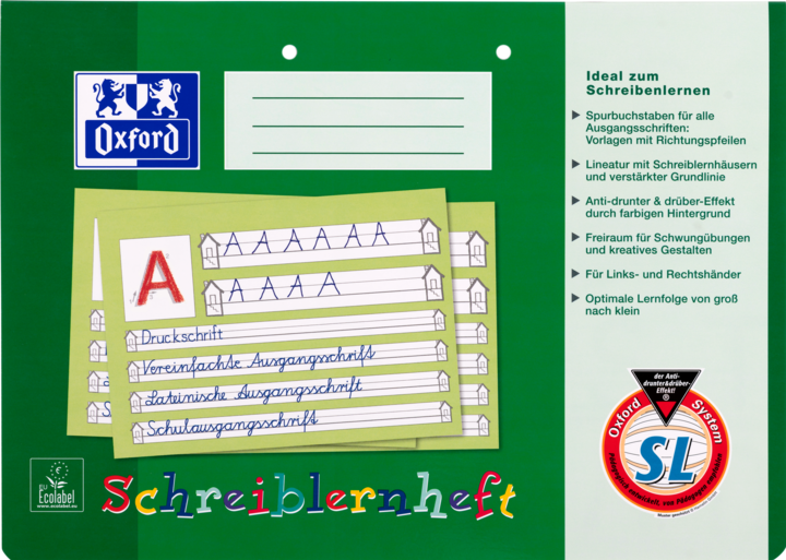 Actual product image Oxford Writing learning notebook, A4 landscape (A4, Soft cover)