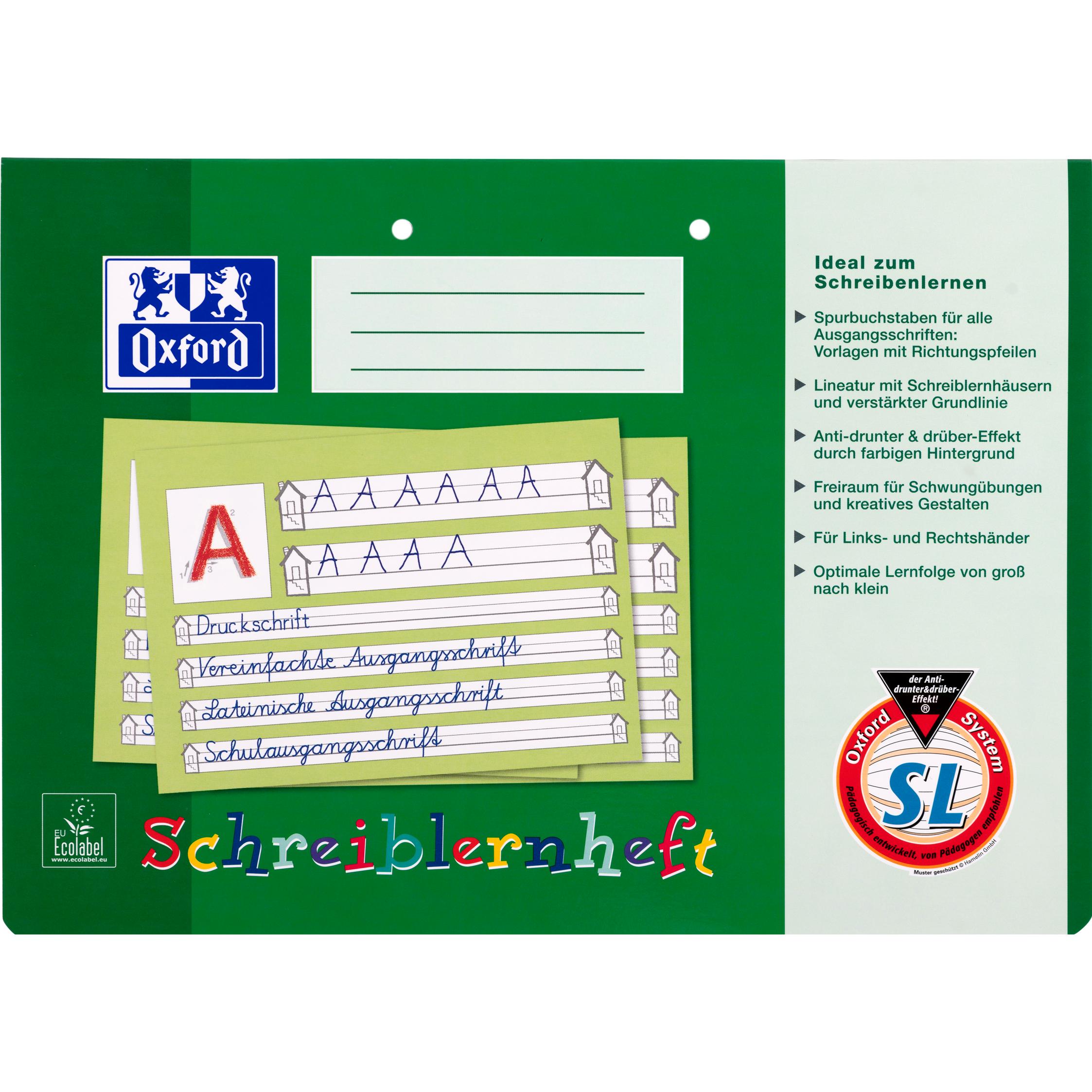 Thumbnail - Oxford, Heft + Block, Schreiblernheft, A4 quer (A4, Weicher Einband)