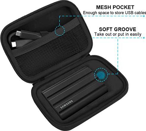 Produktbild Only-Bags.Store Externes Festplattengehäuse Schutzhülle für Samsung T7 Shield/Samsung T7/T7 Touch Portable SSD