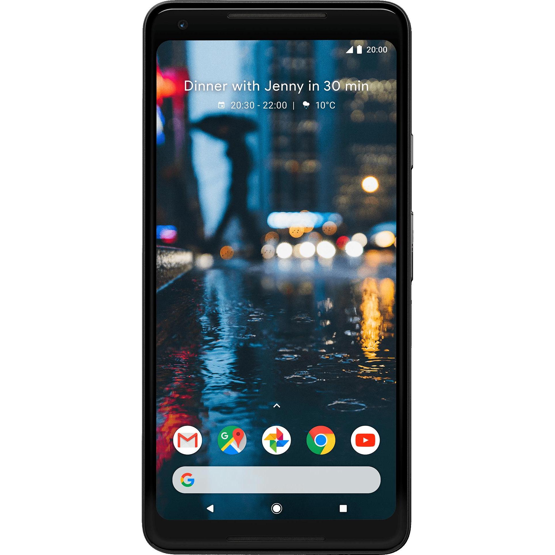 Google Pixel 2 XL (128 GB, Just Black, 6", Single SIM, 4G), Smartphone, Schwarz