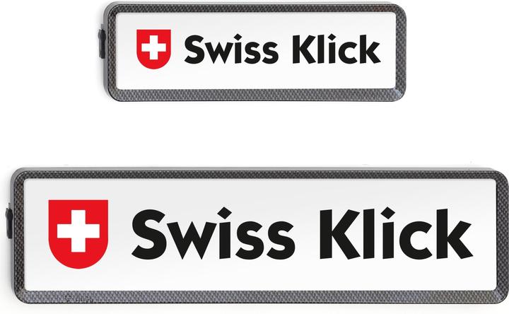 Immagine prodotto Swissklick Set di portatarga Swiss Klick formato lungo in carbonio (Anteriore + posteriore, Formato lungo)