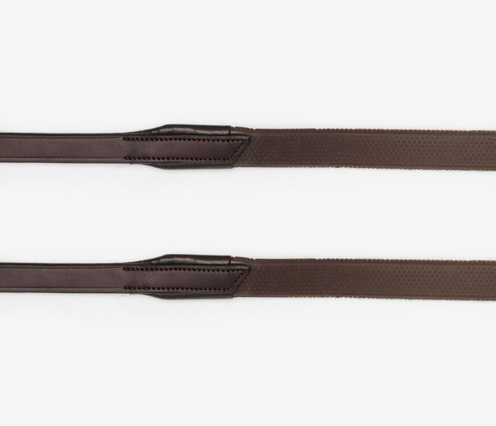 Actual product image Fouganza Reins leather horse/pony with stoppers
